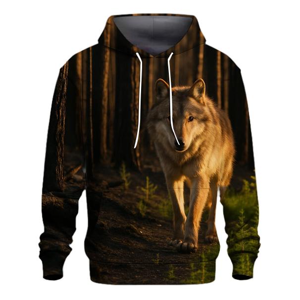 Timber Wolf At Burned Forest Edge pullover hoodies