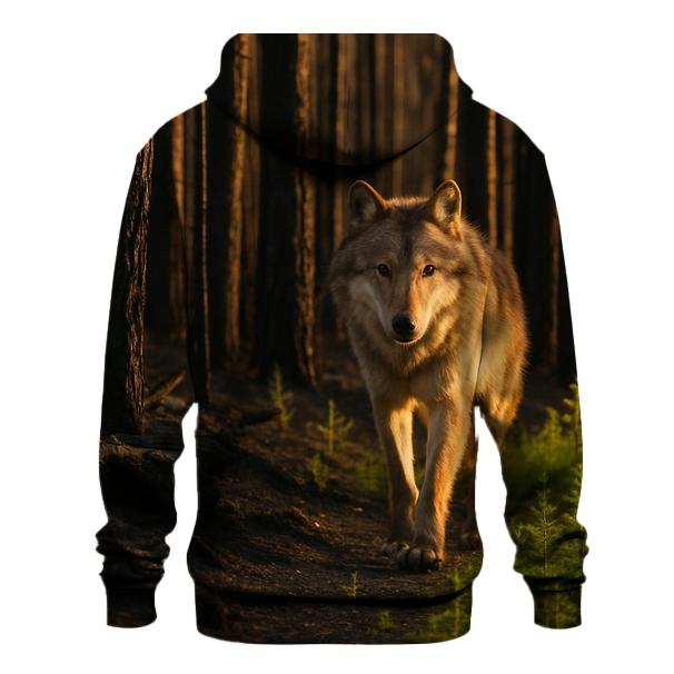 Timber Wolf At Burned Forest Edge pullover hoodies