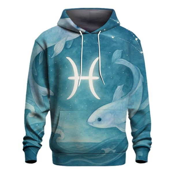 Pisces Tidal Constellation Dream graphic hoodies
