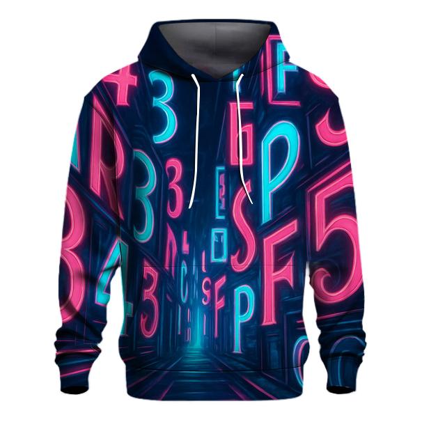 Neon Alley Typography Flow graphic hoodies