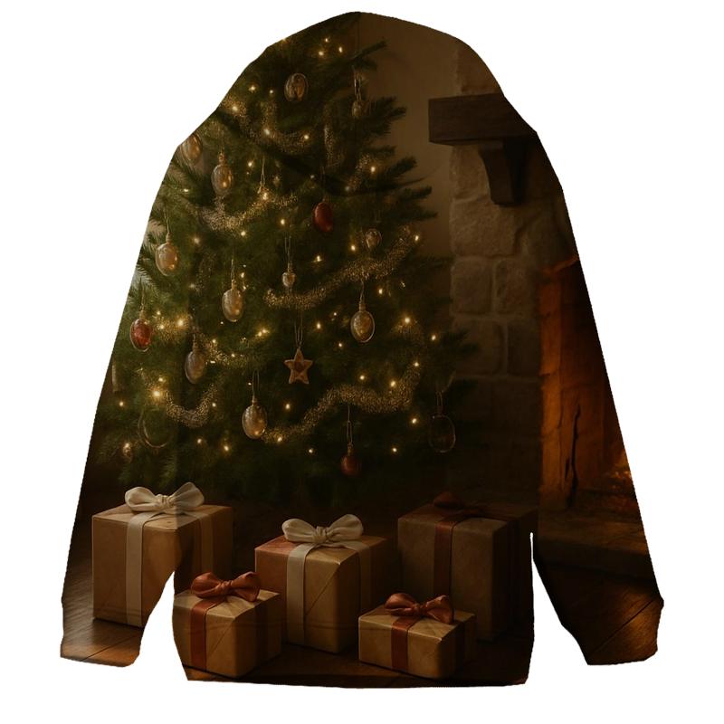 Christmas Morning Tree Glow designer hoodies