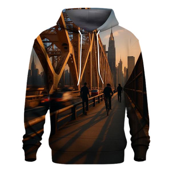 Queensboro Bridge Sunset Commute heavyweight hoodies