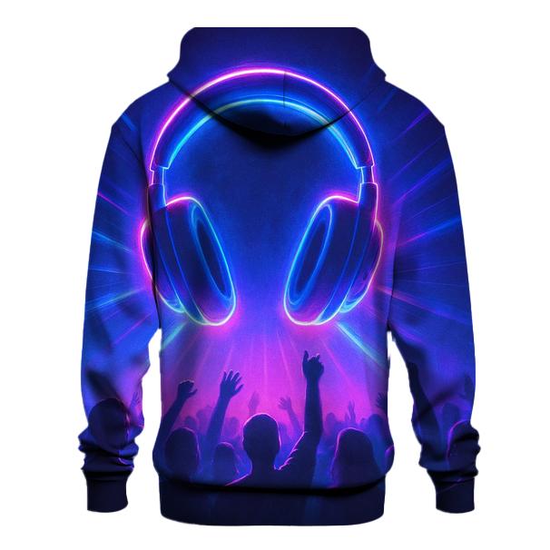 Holographic Headphone Halo printed hoodies