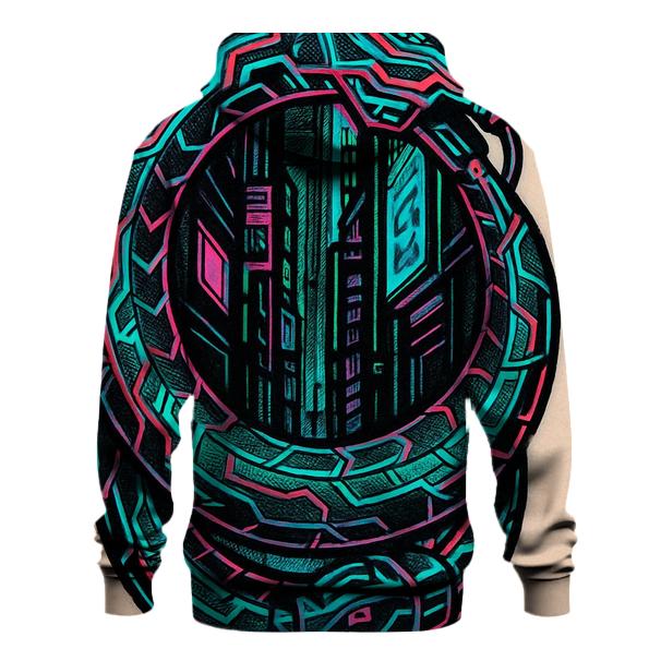 Neon Alley Cyber Ouroboros hoodie styles