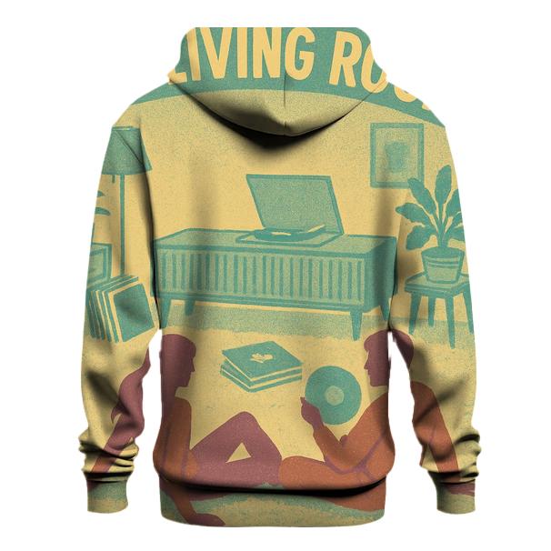 Retro Vinyl Listening Party Cover graphic hoodies