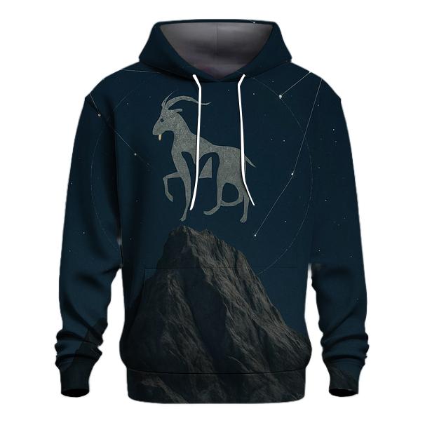 Capricorn Mountain Star Compass graphic hoodies