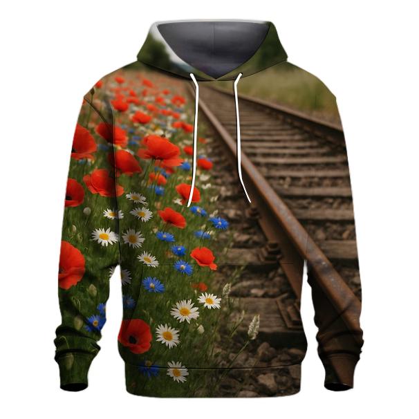Wildflower Verge Beside Country Rail hoodie styles