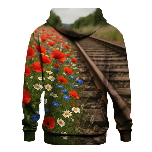 Wildflower Verge Beside Country Rail hoodie styles