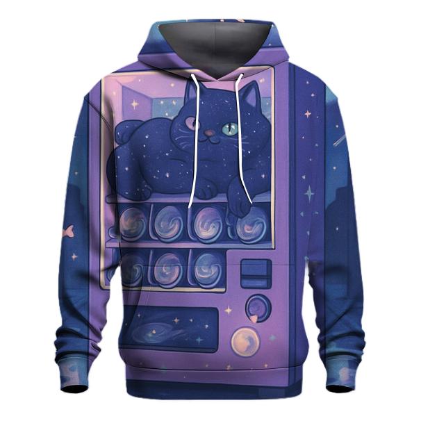 Cosmic Cat In The Vending Machine designer hoodies