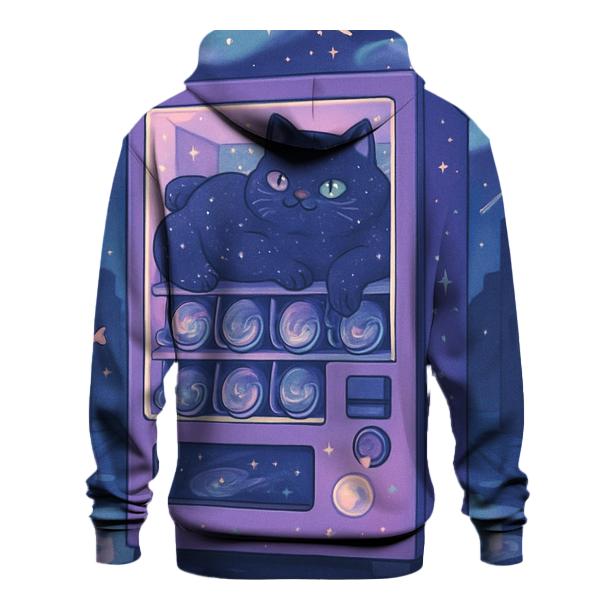 Cosmic Cat In The Vending Machine designer hoodies