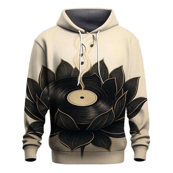 Vinyl Lotus Bloom embroidered hoodies