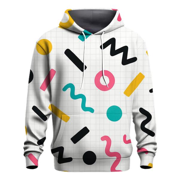 Memphis Grid Confetti pullover hoodies