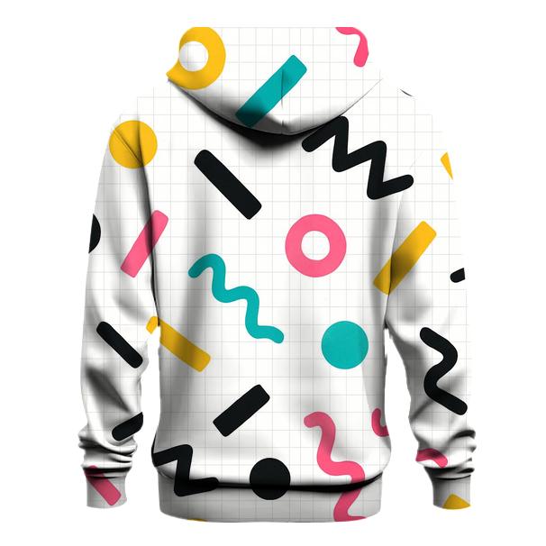 Memphis Grid Confetti pullover hoodies