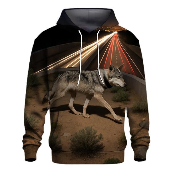 Highway Overpass Wolf Crossing designer hoodies