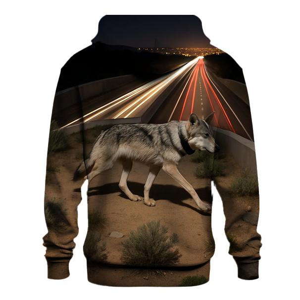 Highway Overpass Wolf Crossing designer hoodies