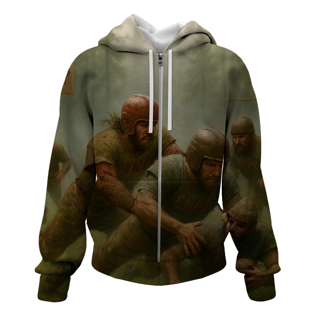 Forest Mist Gridiron Braves Against Cubs lightweight hoodies