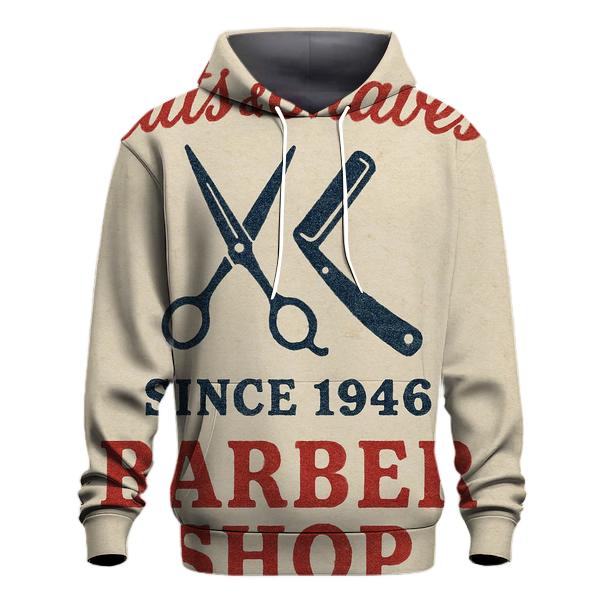 Classic Barber Shop Ticket Stub printed hoodies