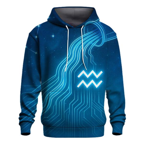 Aquarius Cosmic Water Circuit designer hoodies