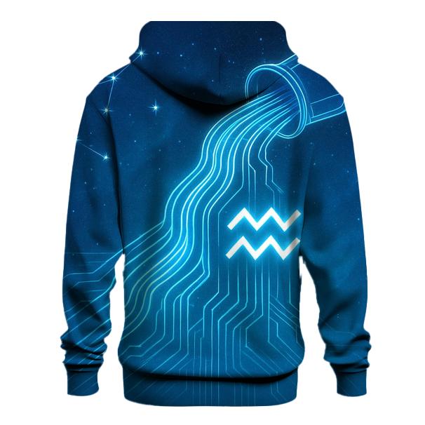Aquarius Cosmic Water Circuit designer hoodies