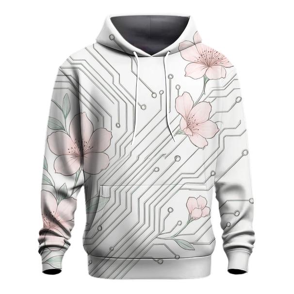 Floral Circuit Harmony zip-up hoodies