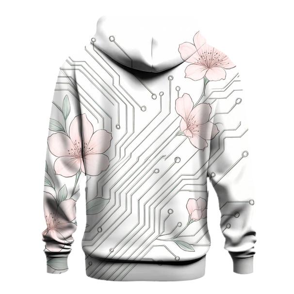 Floral Circuit Harmony zip-up hoodies