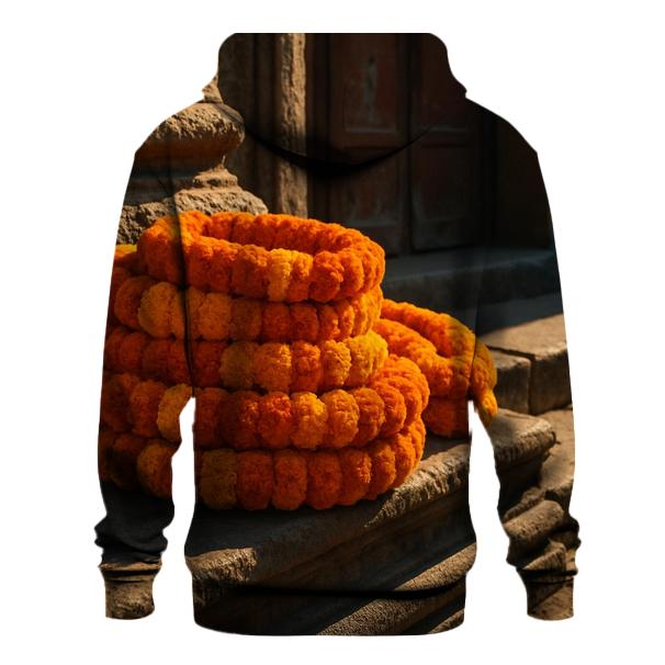 Marigold Garlands At Temple Steps lightweight hoodies