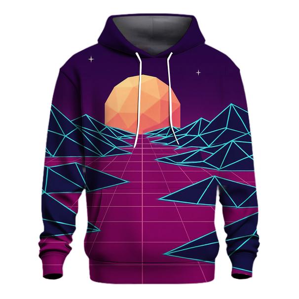 Digital Wireframe Desert hoodies fashion
