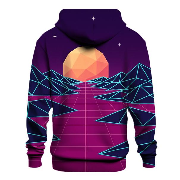 Digital Wireframe Desert hoodies fashion