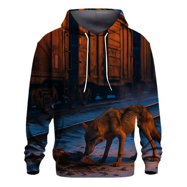 Industrial Rail Yard Scavenger Wolf hoodie styles