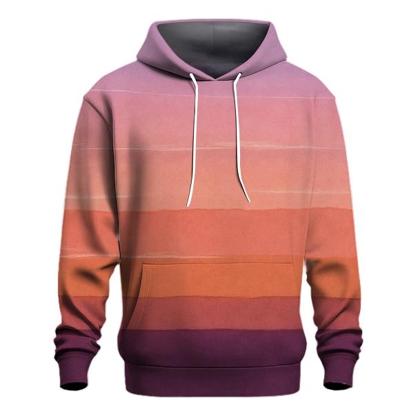 Sunset Horizon Overdye Stripes hoodies fashion