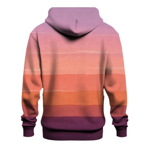 Sunset Horizon Overdye Stripes hoodies fashion
