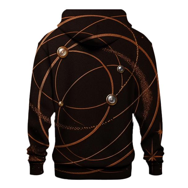 Copper Stardust Orbit printed hoodies