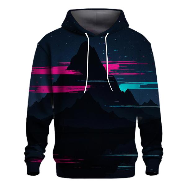 Midnight Mountain Glitch hoodie designs