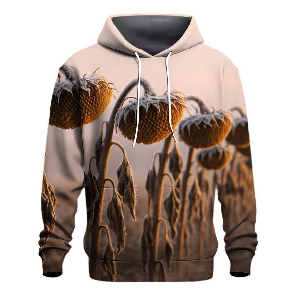 Frost On Forgotten Sunflowers designer hoodies