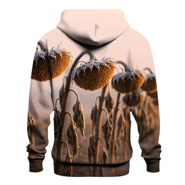 Frost On Forgotten Sunflowers designer hoodies
