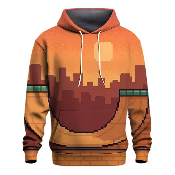 Pixel Skate Ramp Horizon premium hoodies