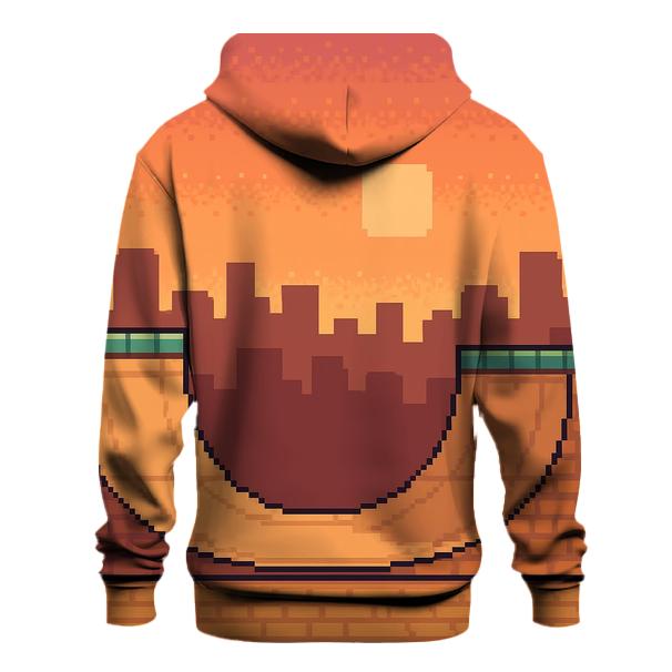 Pixel Skate Ramp Horizon premium hoodies