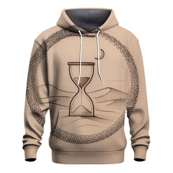 Desert Hourglass Sand Ouroboros embroidered hoodies