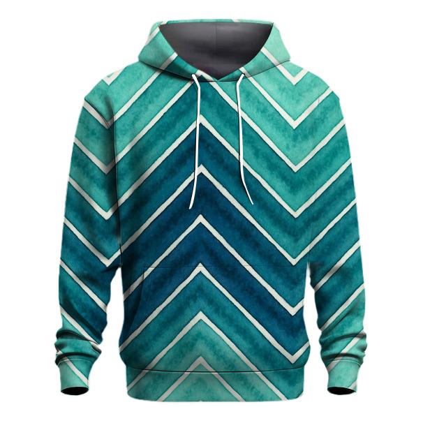 Chevron Aurora Accordion Fold pullover hoodies