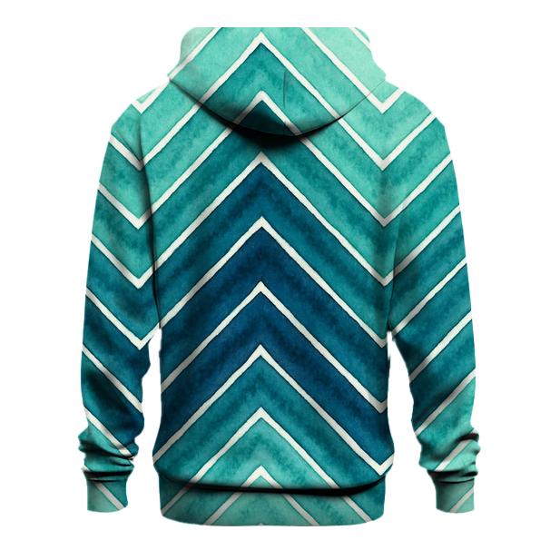 Chevron Aurora Accordion Fold pullover hoodies