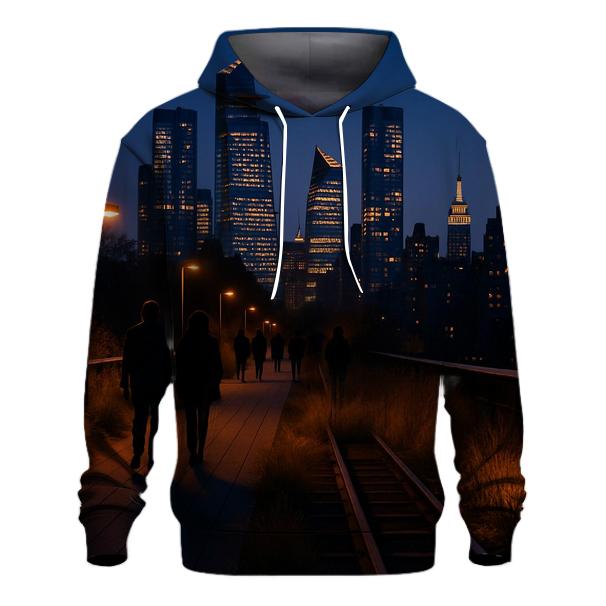 Hudson Yards High Line Twilight View graphic hoodies
