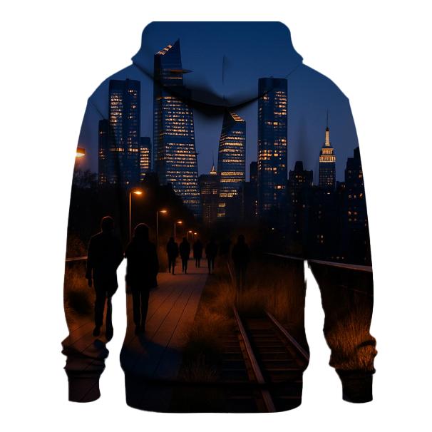 Hudson Yards High Line Twilight View graphic hoodies