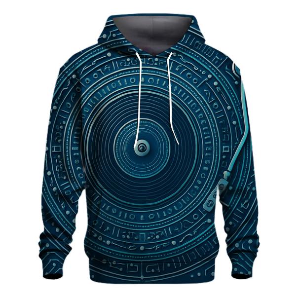 Turntable Circuit Mandala graphic hoodies