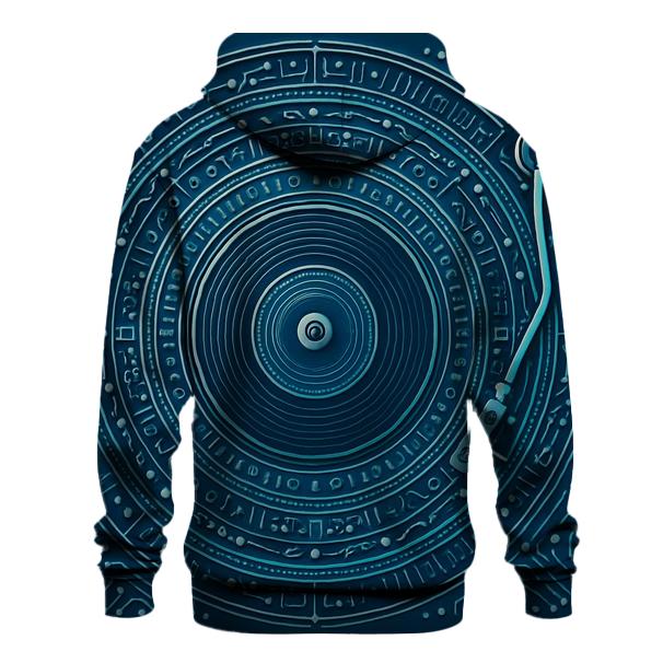 Turntable Circuit Mandala graphic hoodies