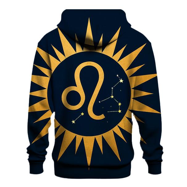 Leo Solar Crest Radiance printed hoodies