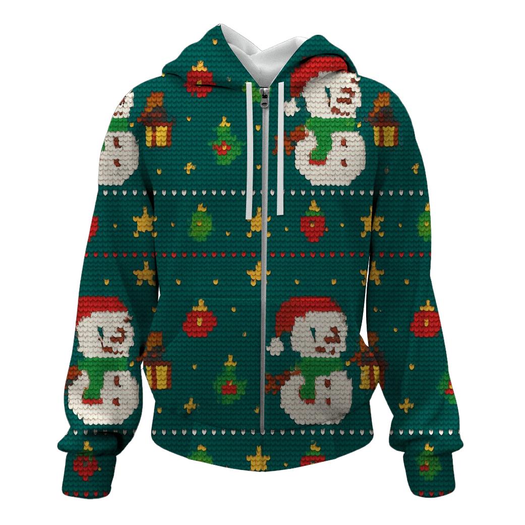 Snowman Lantern Parade Design heavyweight hoodies