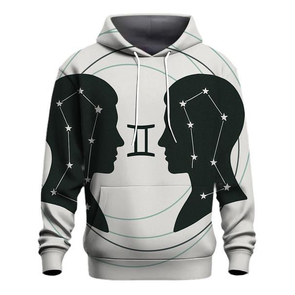 Gemini Twin Orbit Diagram zip-up hoodies