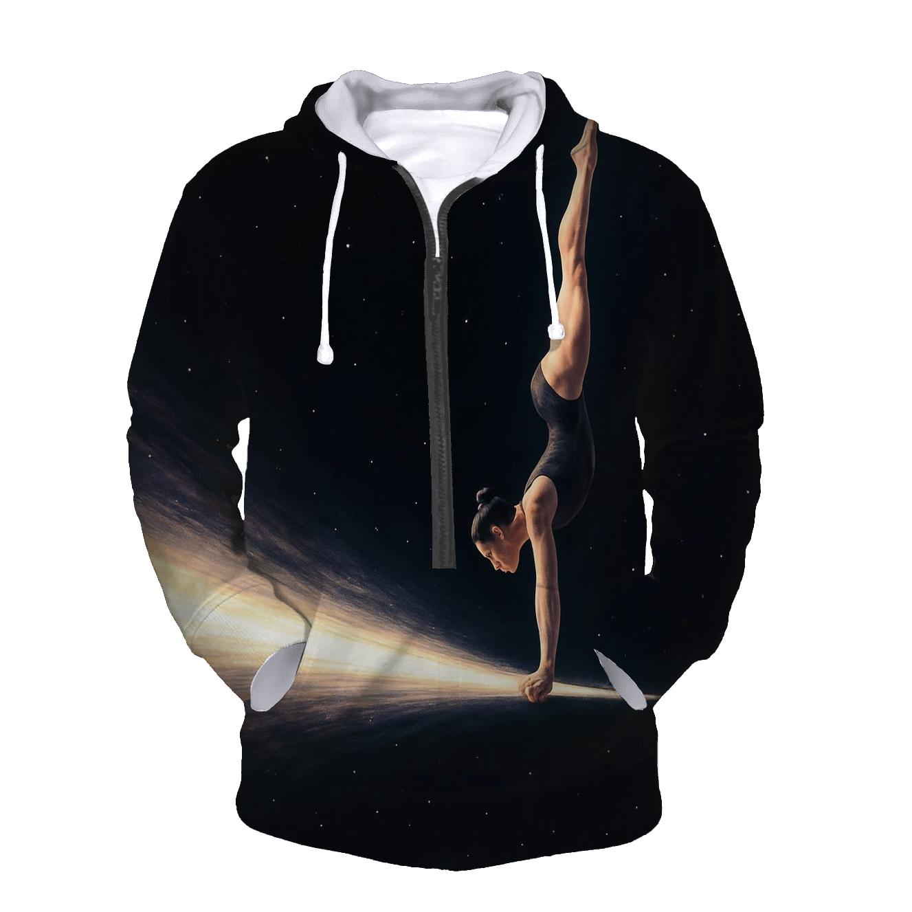 Comet Trail Gymnastics Beam graphic hoodies