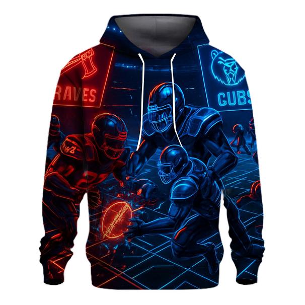 Neon Cyber Turf Braves Versus Cubs Duel hoodies fashion