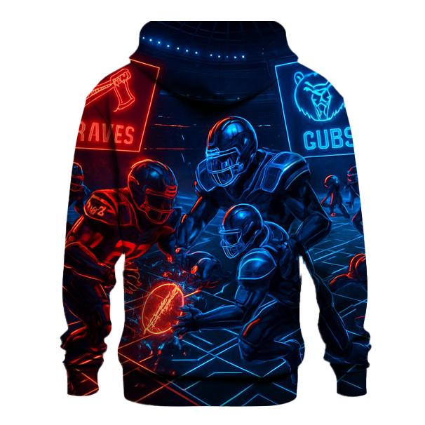 Neon Cyber Turf Braves Versus Cubs Duel hoodies fashion